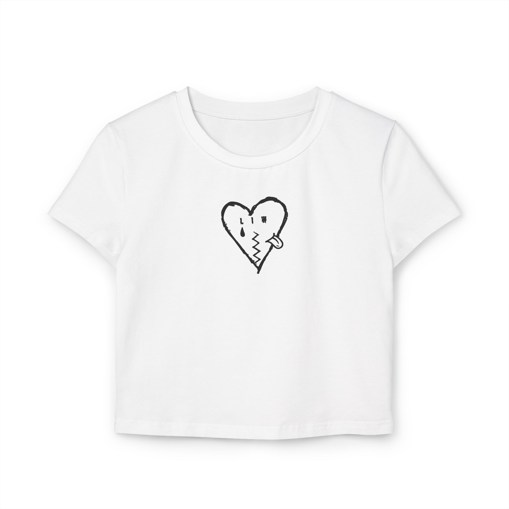 Women's Baby Tee - Heartbreak Graphic Tee for Casual Style