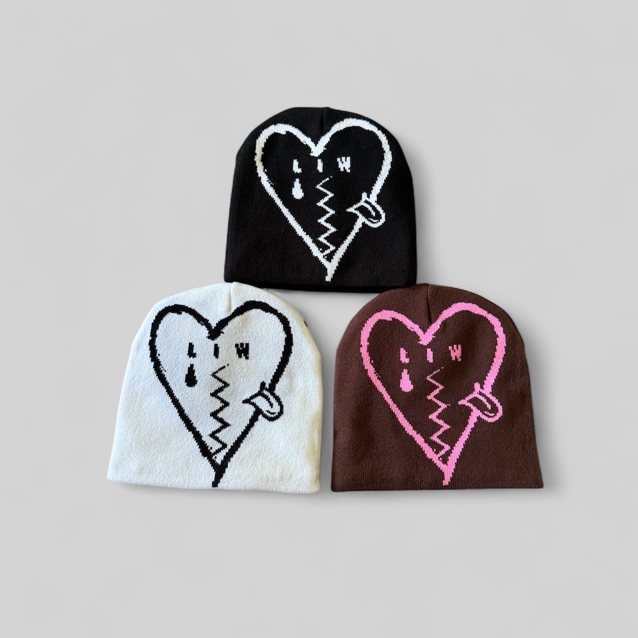 BEANIES SATIN INSIDE (Black&White) and (Brown-Pink)
